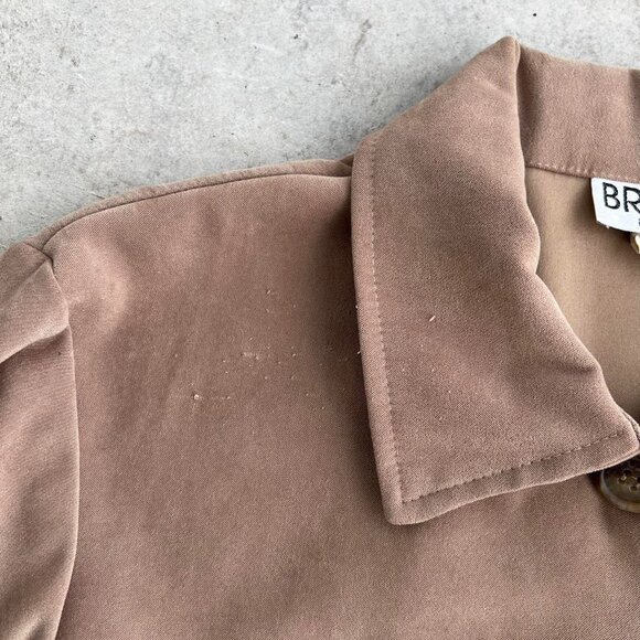 Vintage 90s Y2K Tan Camel Jacket Briggs Women's Large - Picture 7 of 8